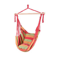 HÄNGESESSEL Mainz mit 2 Kissen Rot Hängesitz - Rot, Holz (90/120/65cm) - DELUKE