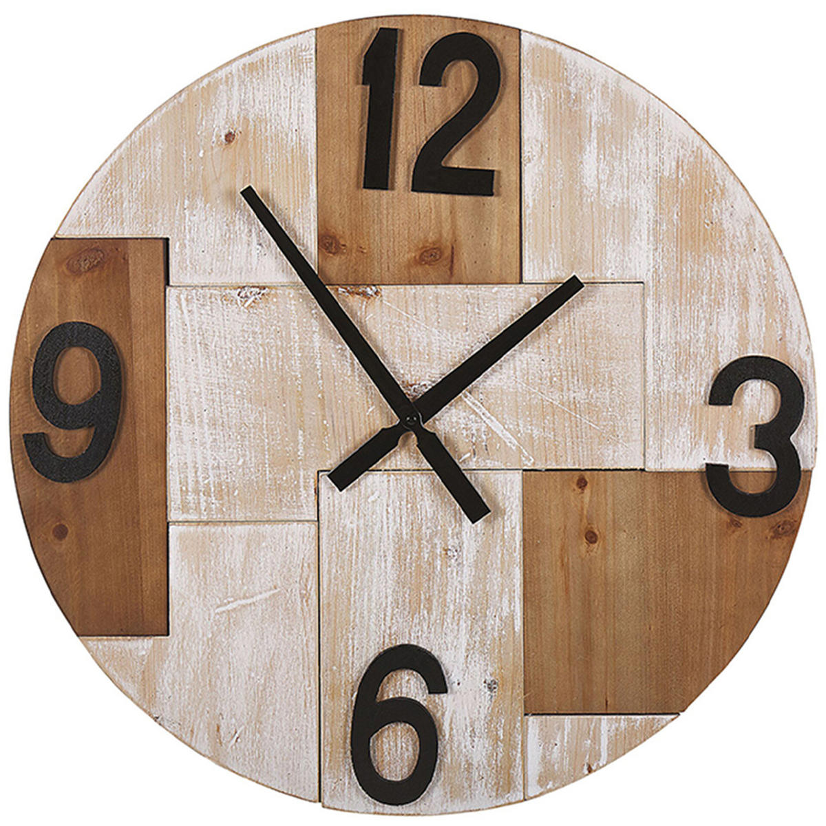 WANDUHR heller holzfarbton Michapan - Hellbraun, Holzwerkstoff (60/60/4cm) - Beliani