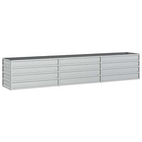 HOCHBEET 240/40/45 cm, aus Verzinkter Stahl, Silber - Silberfarben, Metall (40/45/240cm) - vidaXL