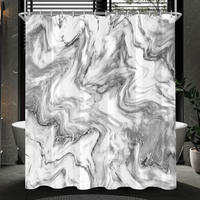 DUSCHVORHANG Marmoroptik 180 x 200 cm Wasserabweisend Waschbar - Multicolor, Textil (180/200cm)