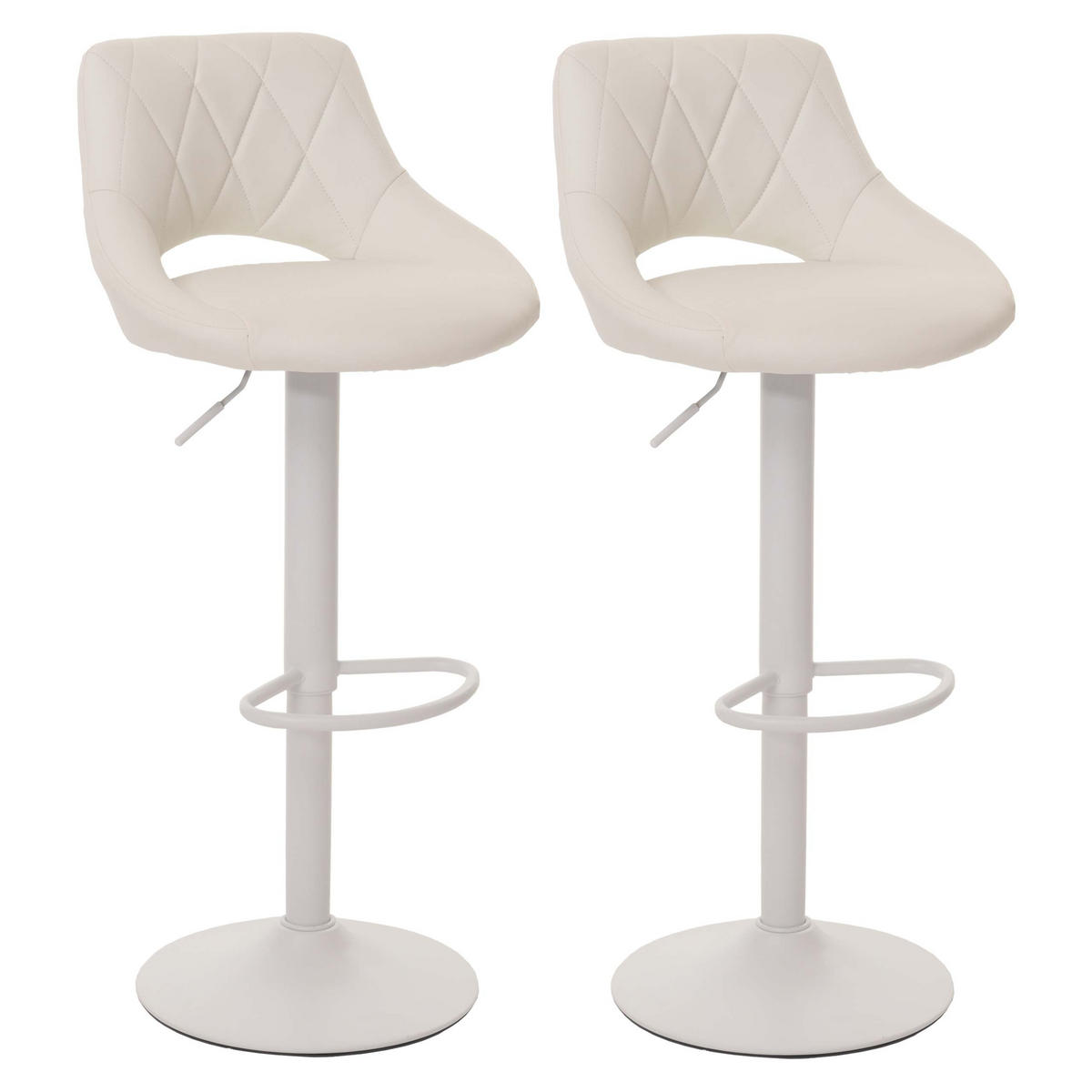 BARHOCKER Weiß 2er-Set - Weiß, Textil (47/107/44cm) - MCW