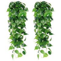 KUNSTPFLANZEN 2-teiliges Set Efeu Girlande 109 cm - Grün, Kunststoff (10cm)