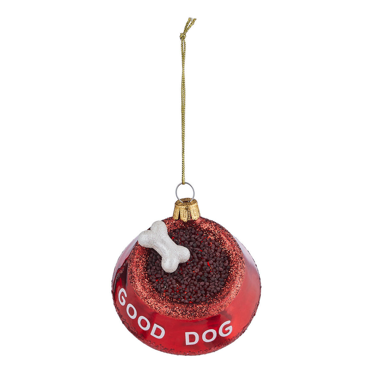 BAUMANHÄNGER Hang On HUNDENAPF - Rot, Glas (6/10/9cm) - Butlers