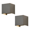 LED WANDLEUCHTE Inspiration 2er-Set - Grau, Metall (10/10/10cm) - Nettlife