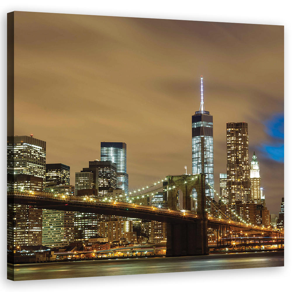 WANDBILD städte und architektur beige - Beige, Textil (50/50cm) - Feeby