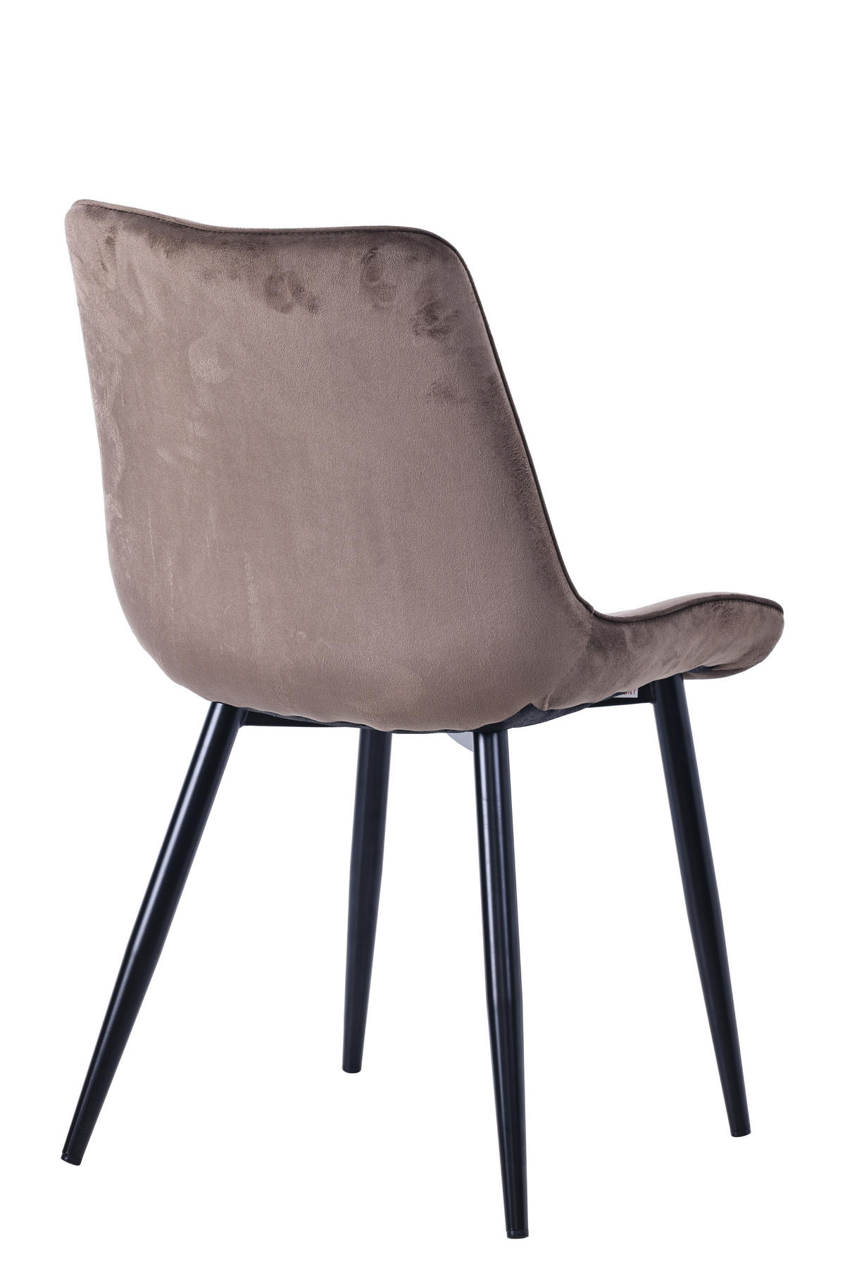 STUHL-SET 4 Stück Samt-YZ1 - Mokka, Textil/Metall (53/88/62.5cm) - HOMAVO
