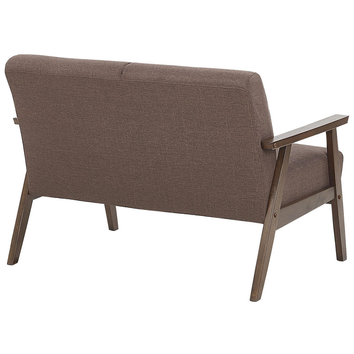 2-SITZER-SOFA Polsterbezug Braun Asnes - Braun, Textil (110/80/80cm) - Beliani