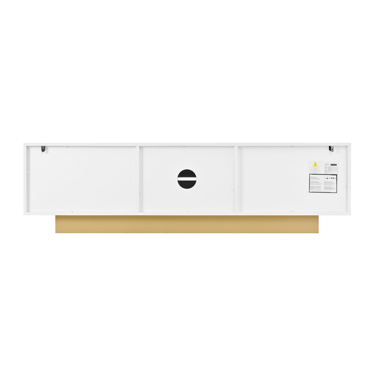 LOWBOARD 170/40,5/47 cm aus MDF und Holzwerkstoff mit Kabelmanagement Weiß - Weiß, Holzwerkstoff (170/47/40.5cm) - Modenvie