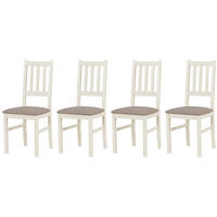 STUHL Bos 4 (4er Set) - Bronzefarben/Cappuccino, Holz (43/94/40cm) - Leaf Design