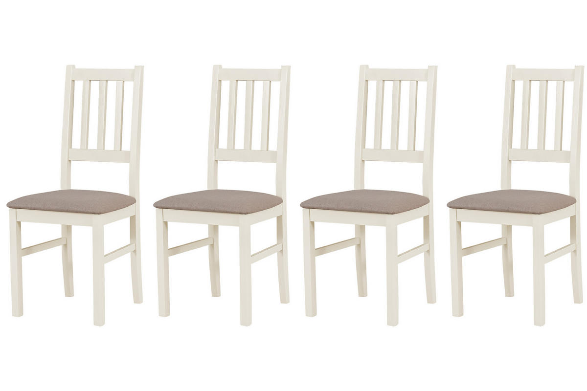 STUHL Bos 4 (4er Set) - Bronzefarben/Cappuccino, Holz (43/94/40cm) - Leaf Design