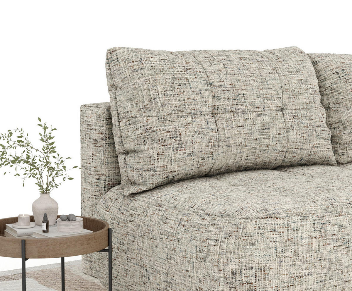 SCHLAFSOFA Cirrus Beige Webstoff - Beige/Schwarz, Holz/Holzwerkstoff (206/95/105cm) - Maison de Reve