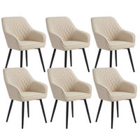 ARMLEHNSTUHL-SET 6 Stück in Stoff(YZ8) - Weiß, Textil (59/78/65cm) - HOMAVO