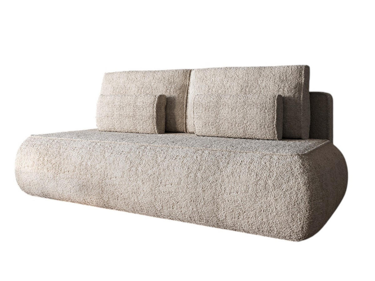 SCHLAFSOFA mit Bettkasten BELLS Beige - Beige, Holzwerkstoff (214/96/96cm) - Compleo24