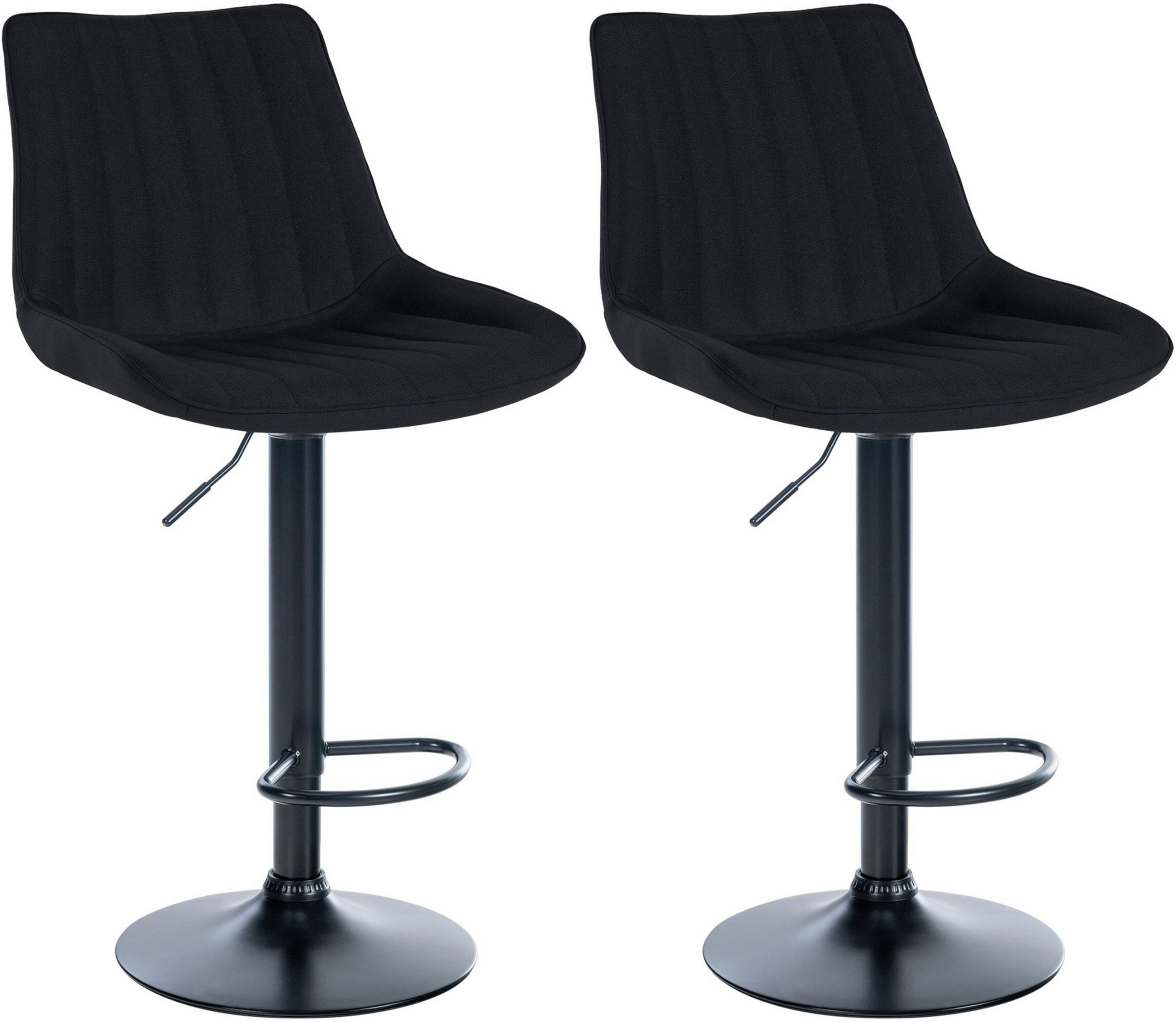 TPFLiving Barhocker Schwarz 49.5x112x50 cm