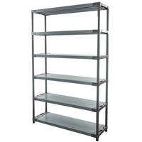 KUNSTSTOFFREGAL GREY BEAR Extra-Tall 220x140x46cm Fachlast 70kg Grau - Grau, Kunststoff (140/222/46cm) - PROREGAL