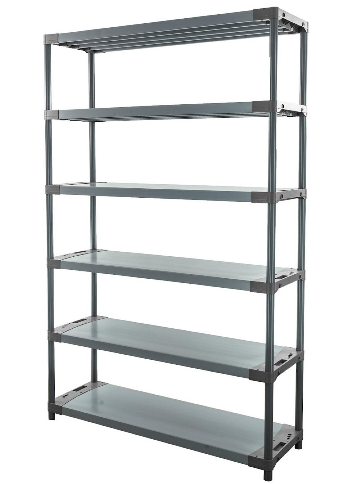 KUNSTSTOFFREGAL GREY BEAR Extra-Tall 220x140x46cm Fachlast 70kg Grau - Grau, Kunststoff (140/222/46cm) - PROREGAL