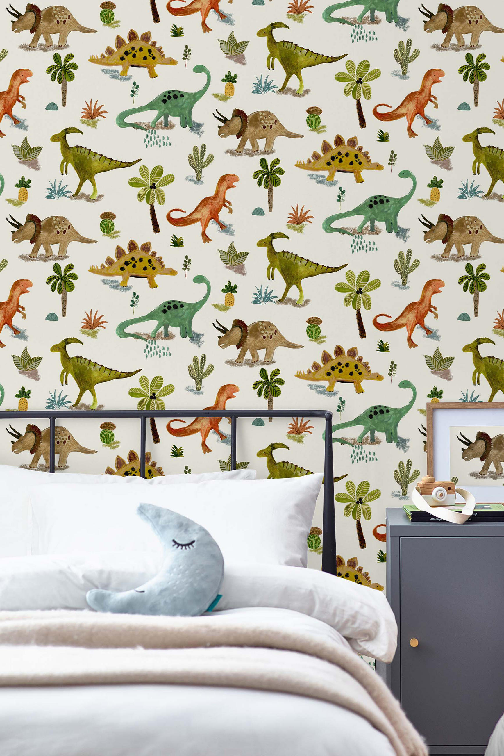 VLIESTAPETE Dinosaurier & Freunde Naturtöne - Beige, Papier/Kunststoff (52/1000cm) - next