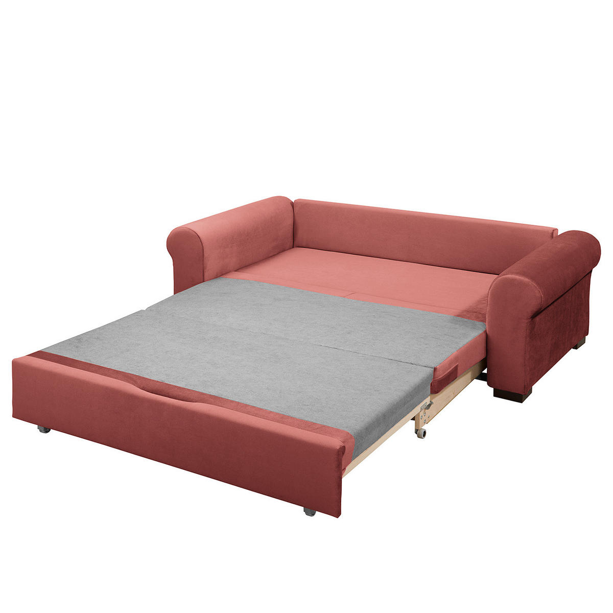 SCHLAFSOFA - Transparent/Altrosa, Birkenholz/Textil (205/95/90cm) - home24