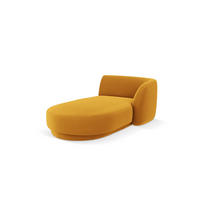 CHAISELONGUE rechts Miley aus Samt gelb - Gelb, Textil (90/70/156cm) - Micadoni