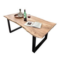 ESSTISCH MORITZ - Beige/Schwarz, Holz/Metall (100/200/77cm) - SAM