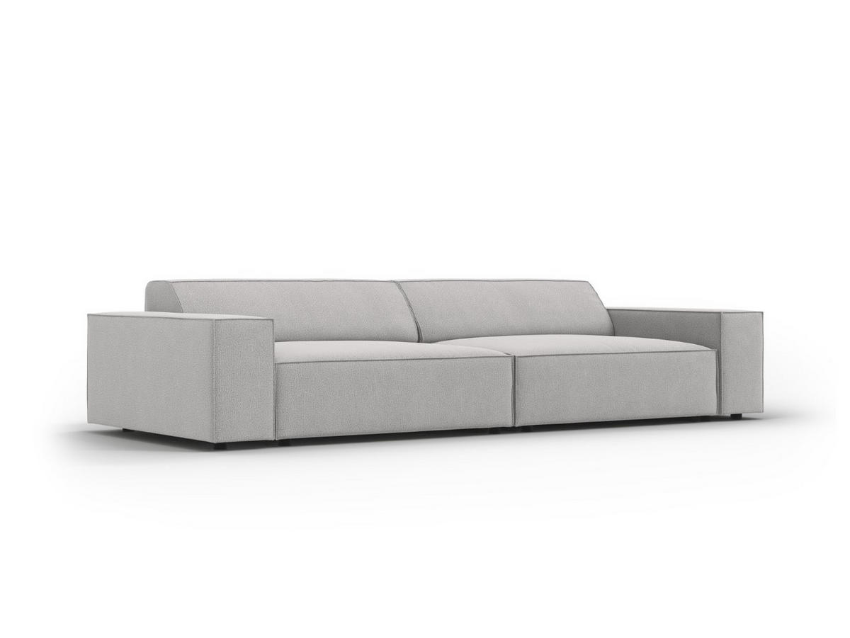 SOFA Jodie aus strukturiertem Stoff hellgrau 4 Sitzplätze - Hellgrau, Textil (102/70/244cm) - Micadoni