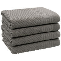 DUSCHTÜCHER, 4er-Set, 70x140 cm, 100% Baumwolle, Grau - Anthrazit, Textil (70/140cm) - Zollner