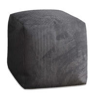 SITZSACK CUBE Granite Gray - Dunkelgrau/Grau, Textil (60/60/60cm) - Dreamroots