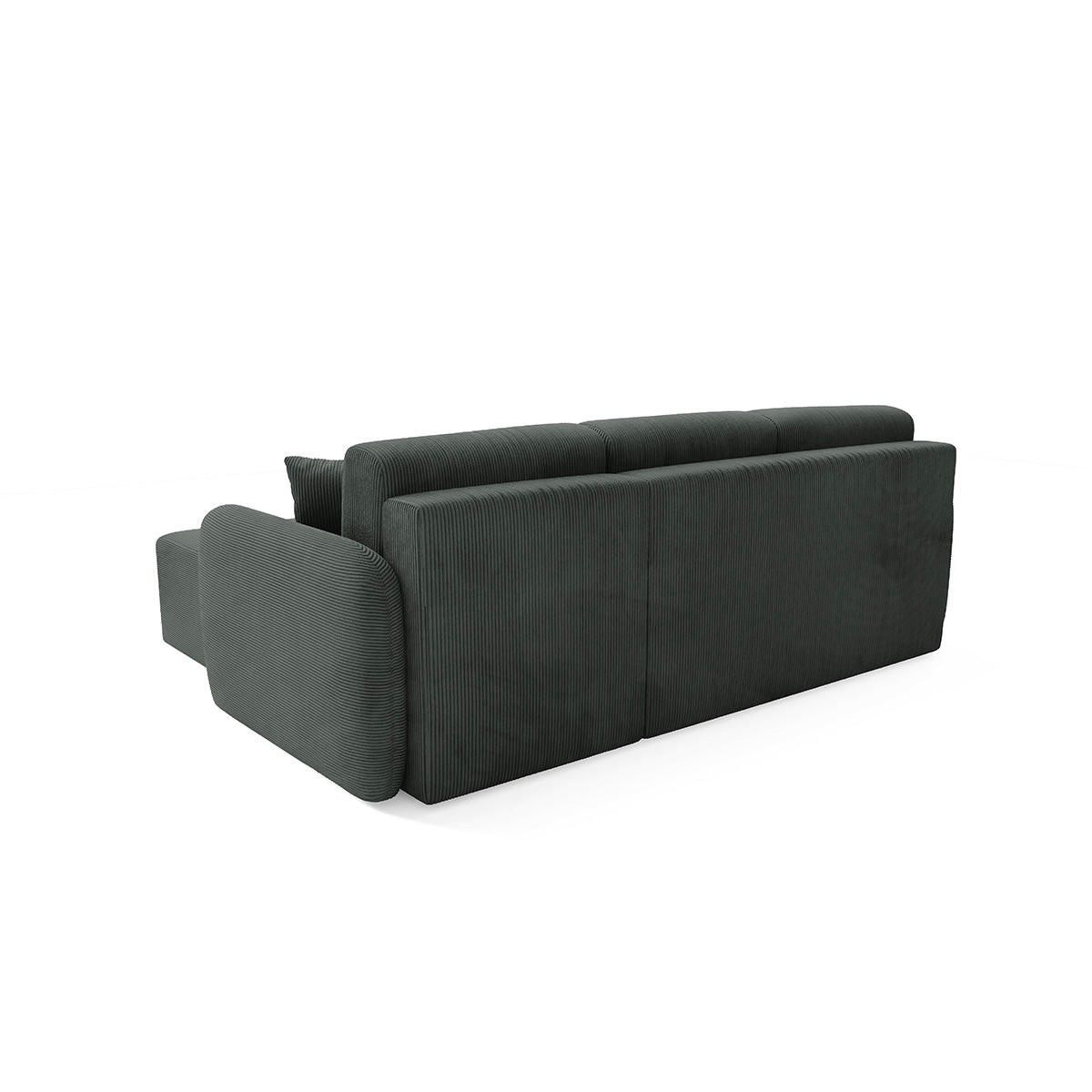 ECKSOFA Dora 3 Sitzplätze Dunkelgrau - Grau, Holz (245/185cm) - Petits-meubles