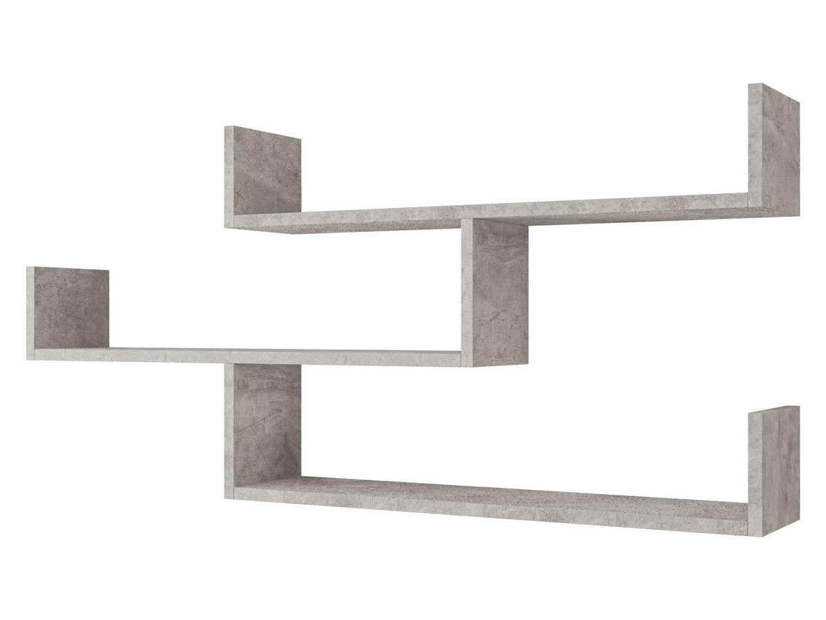 WANDREGAL Trio 003 - Grau, Holzwerkstoff (119/55/18cm) - MIRJAN24