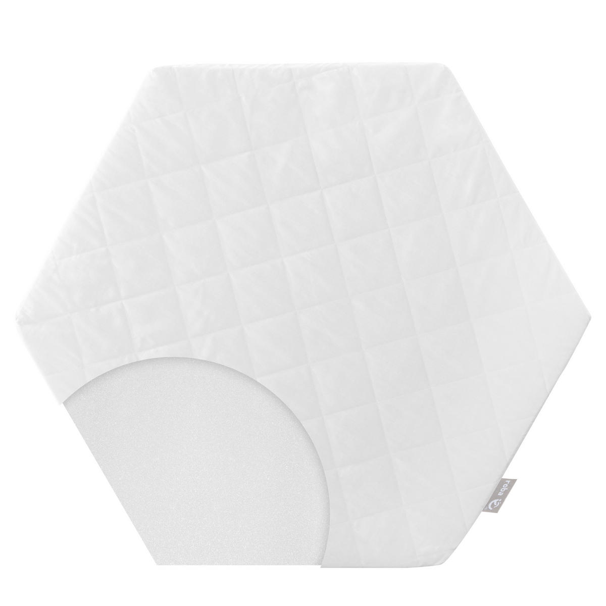 LAUFGITTERMATRATZE für 6-eckige Laufgitter - Weiß, Textil (112/4/97cm) - Roba