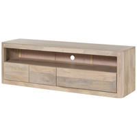 TV-BOARD Mango 190x50x60 weiß lackiert TORONTO #347 - Weiß, Holz (190/60/50cm) - Massivmoebel24