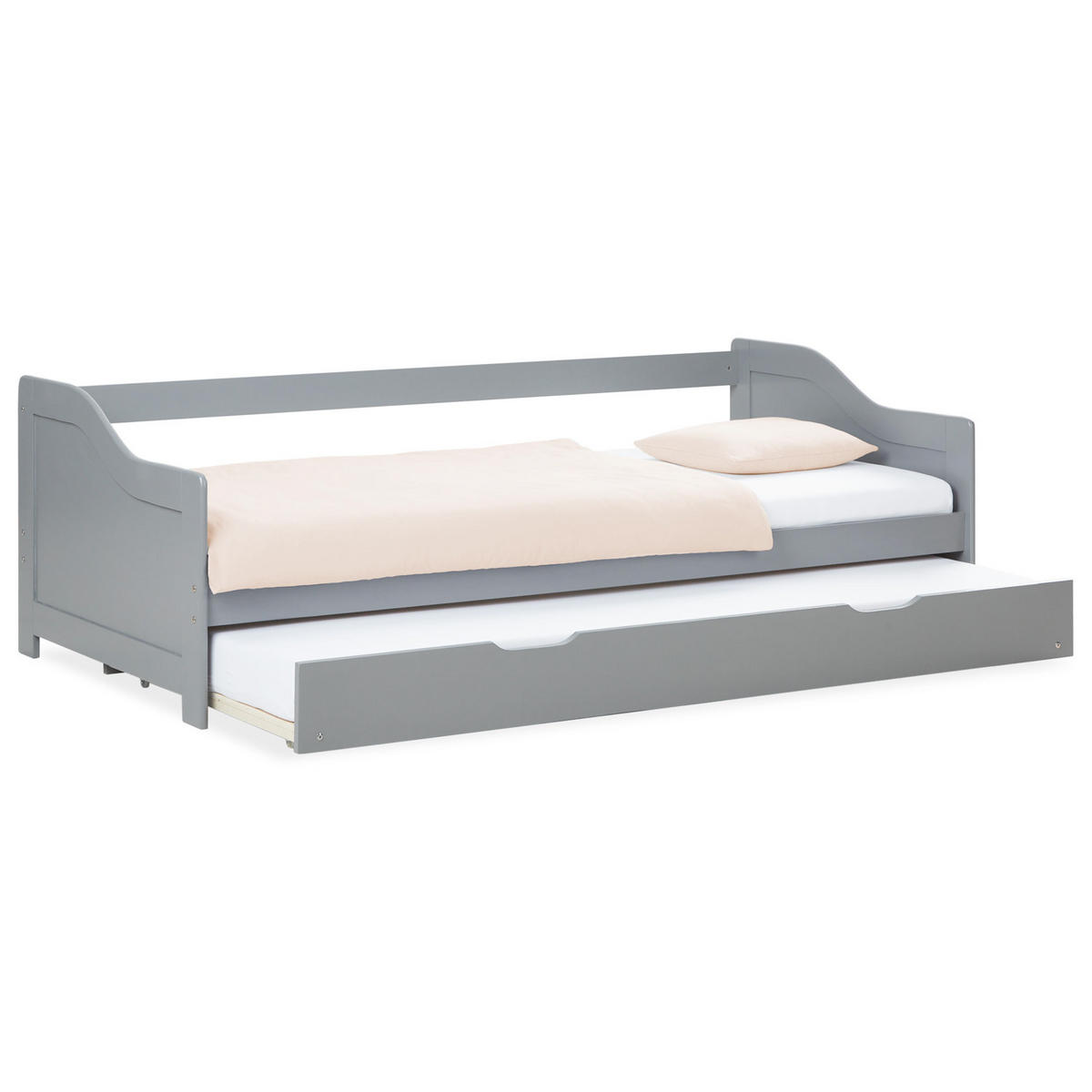 KINDERBETT ausziehbar 90/200 cm Grau - Grau, Holz (90/200cm) - Homestyle4u
