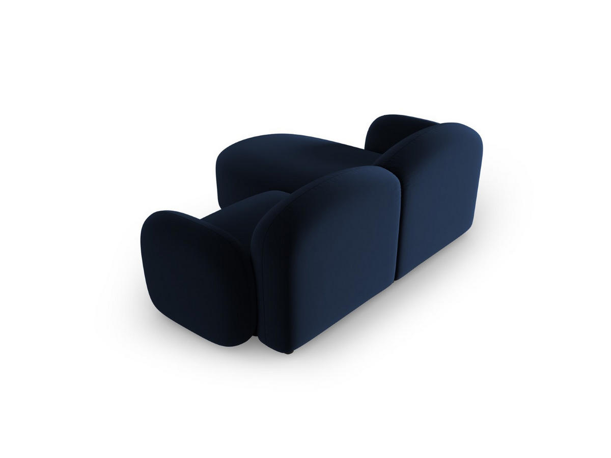 ECKSOFA rechts Blair aus Samt königsblau 3 Sitzplätze - Blau, Textil (155/194cm) - Micadoni