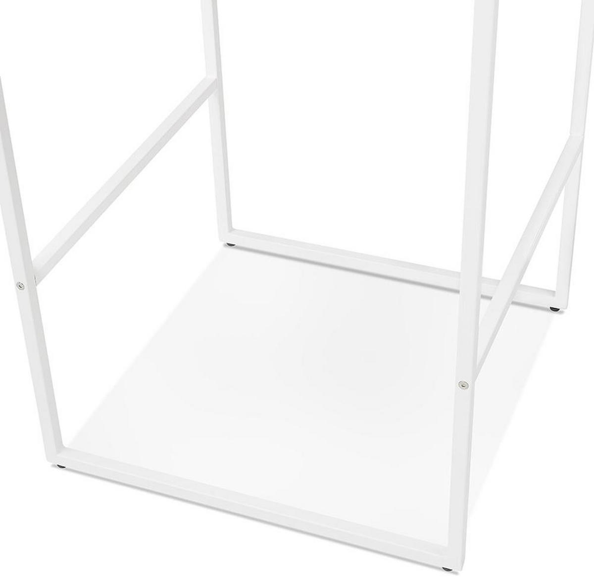 STEHTISCH Industrial Design mit Holzplatte und Metallgestell NOLIRO, Weiß 60x60x102 cm - Weiß, Holz/Metall (60/102/60cm) - KADIMA DESIGN