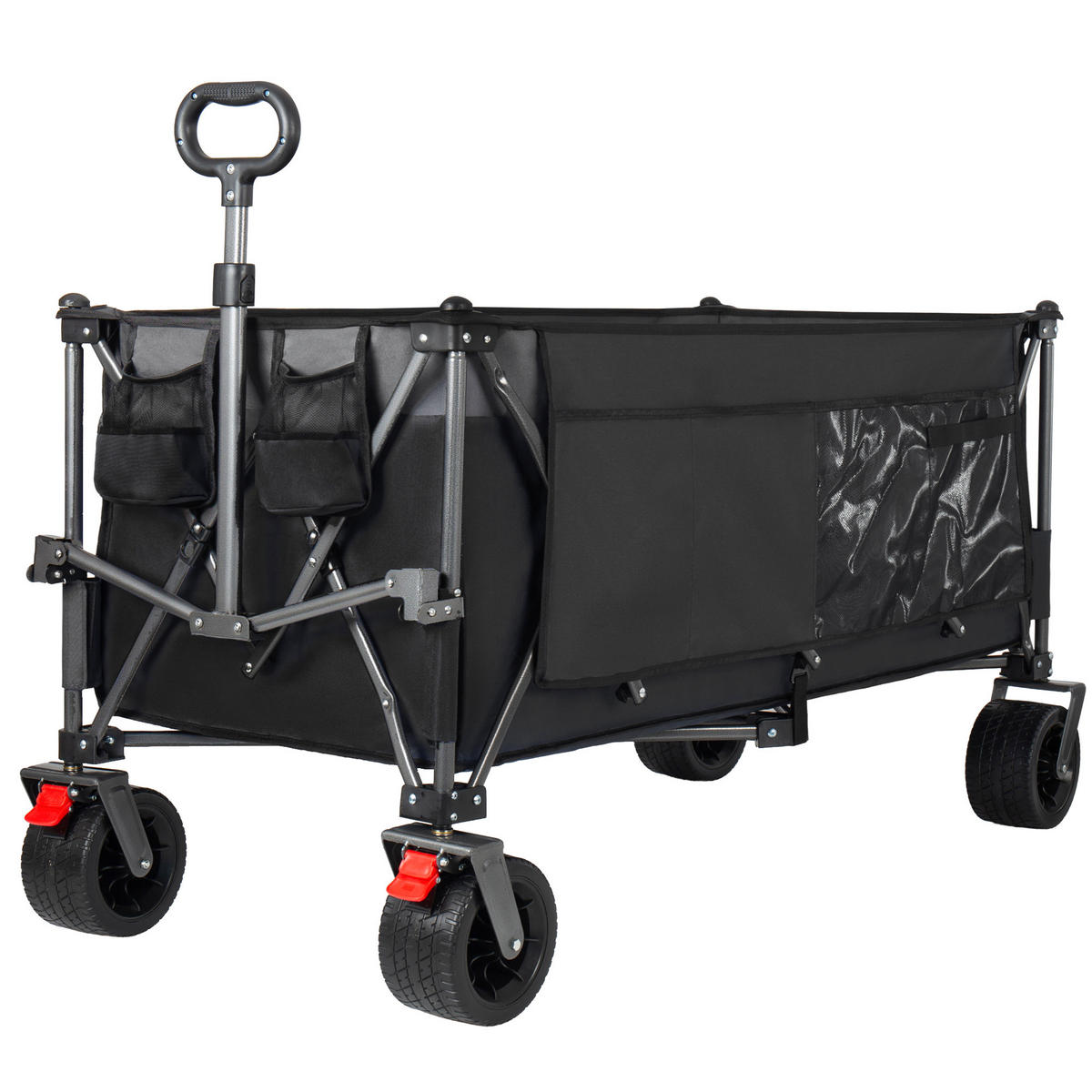 TRANSPORTWAGEN, extra groß faltbar, 300L, 250kg, Vier-Wege-Montage, schwarz - Schwarz, Metall (26.5/73/41.5cm) - Vallsero