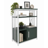 BÜCHERREGAL Letos Grün Weiss - Weiß/Grün, Holzwerkstoff (29.6/80/60cm) - Decorotika