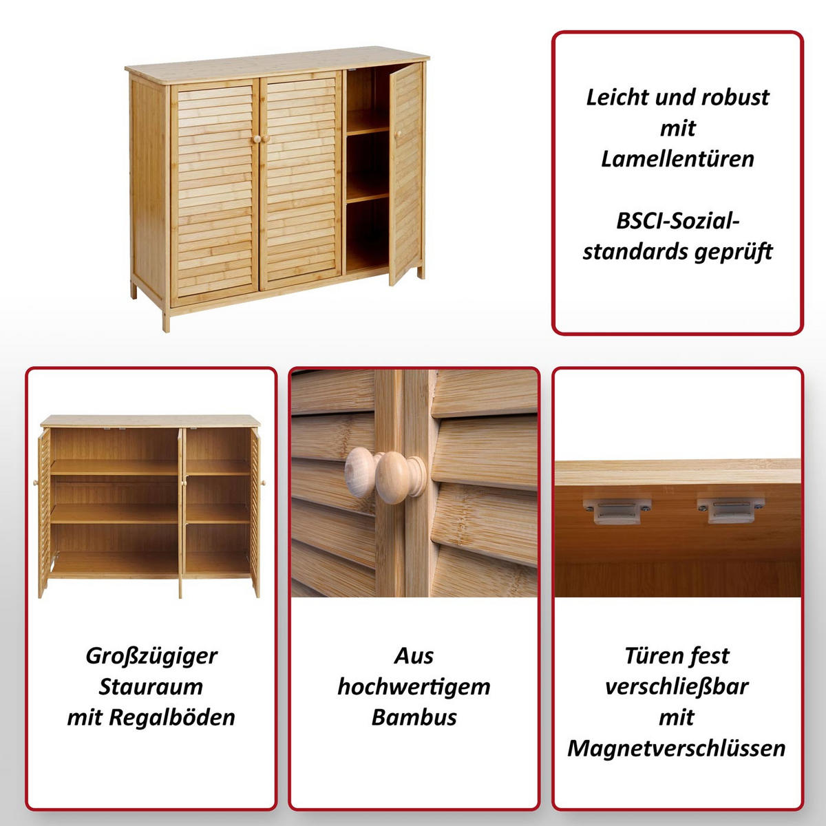 SIDEBOARD Braun - Braun, Holz (97/81/34cm) - MCW