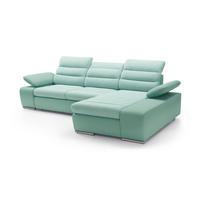 ECKSOFA KORFU Grün 282x194x100 cm - Grün, Textil (282/194cm) - FURNLUX