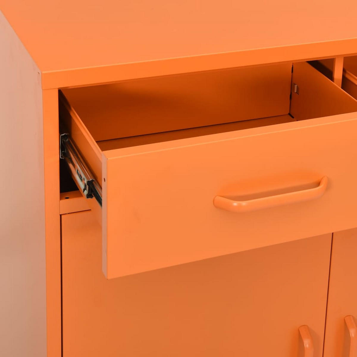 LAGERSCHRANK Orange 80/35/101,5 Cm Stahl - Orange, Metall (80/101.5/35cm) - vidaXL