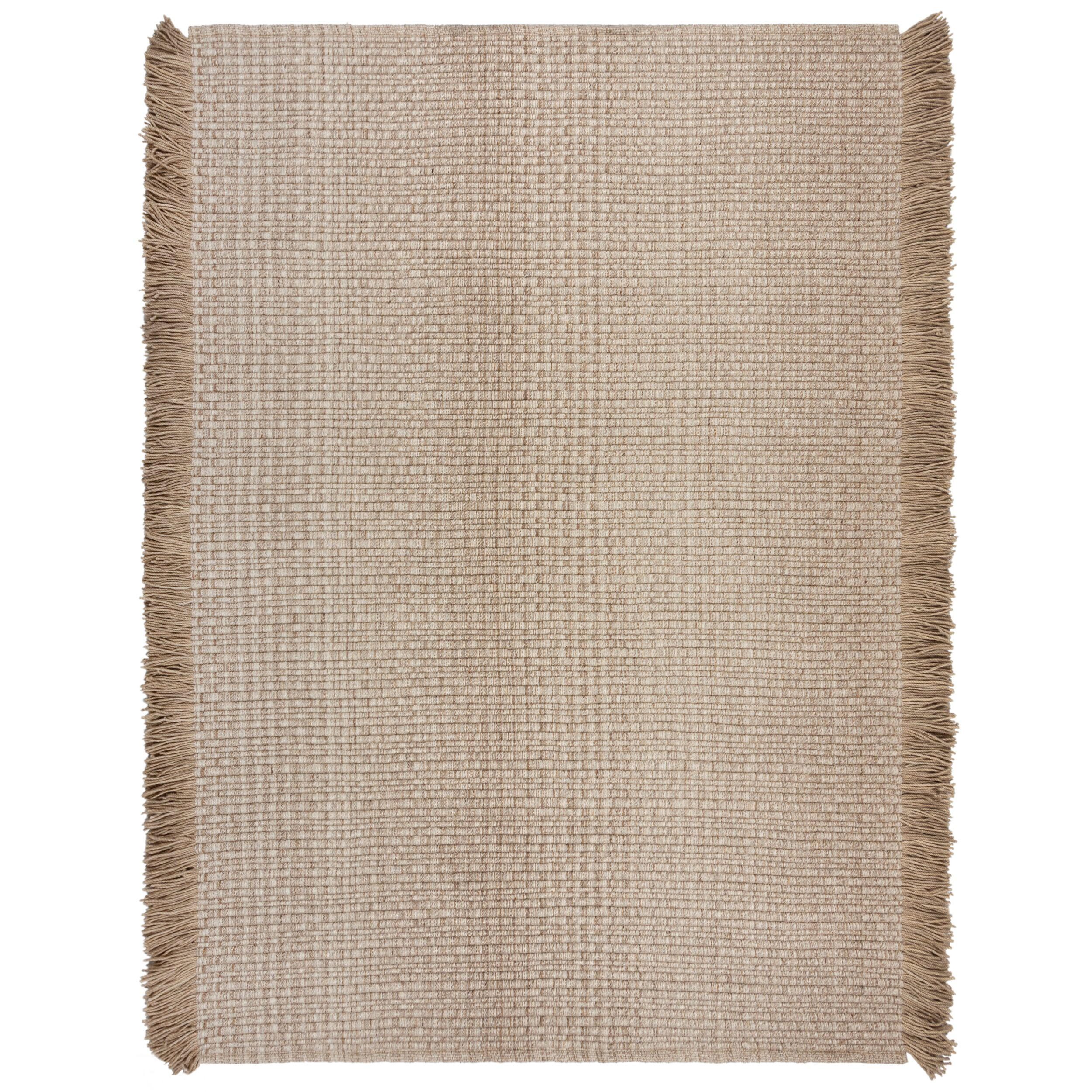 TEPPICH Kurzflor Farmhaus Unifarben, Wohnzimmer Beige Rechteckig 120x170 - Beige, Textil (120/170cm) - KADIMA DESIGN
