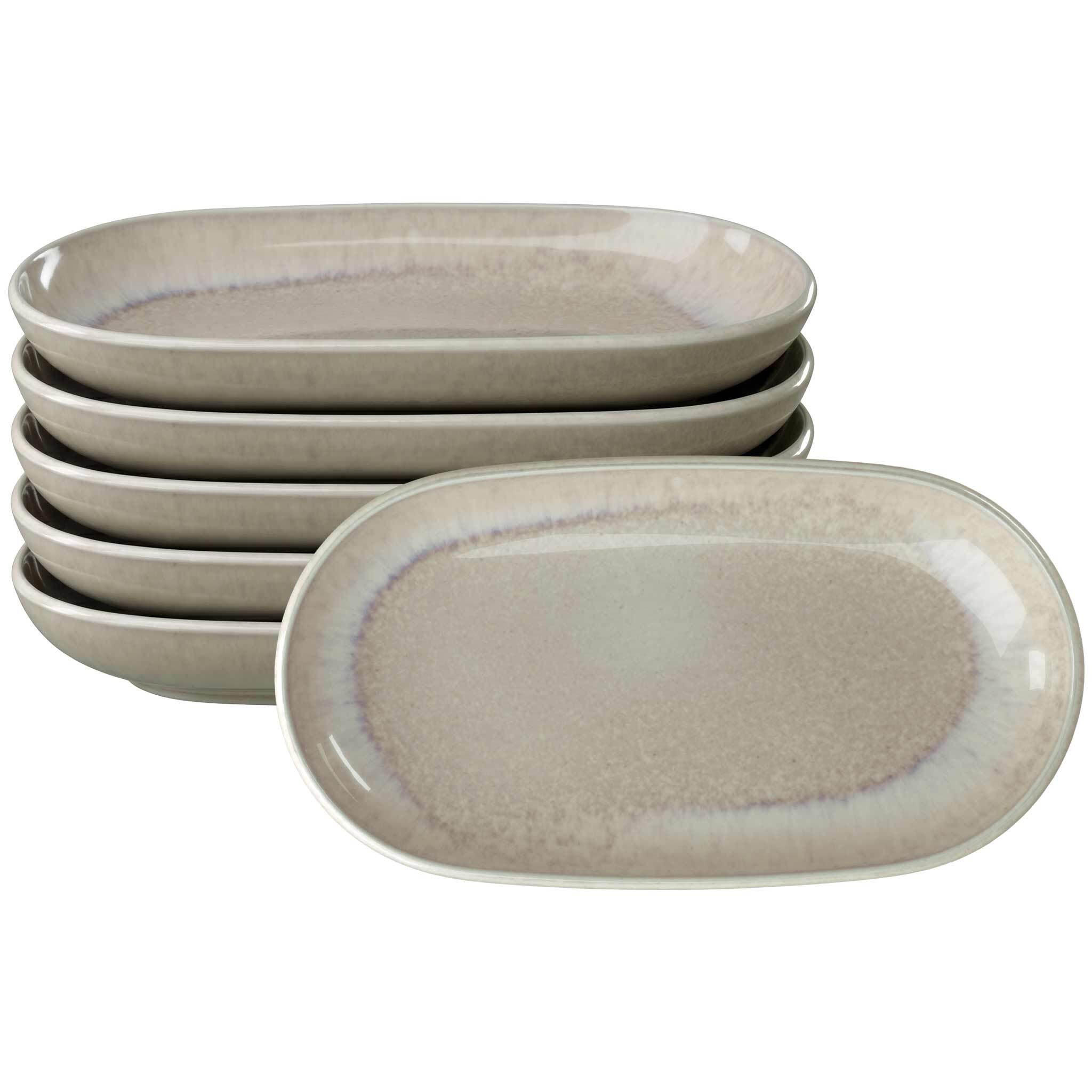 SERVIERPLATTEN Perlemor Sand beige 23 x 12,4 cm 6er Set - Beige, Keramik (12.4/3.1/23cm) - like.Villeroy & Boch