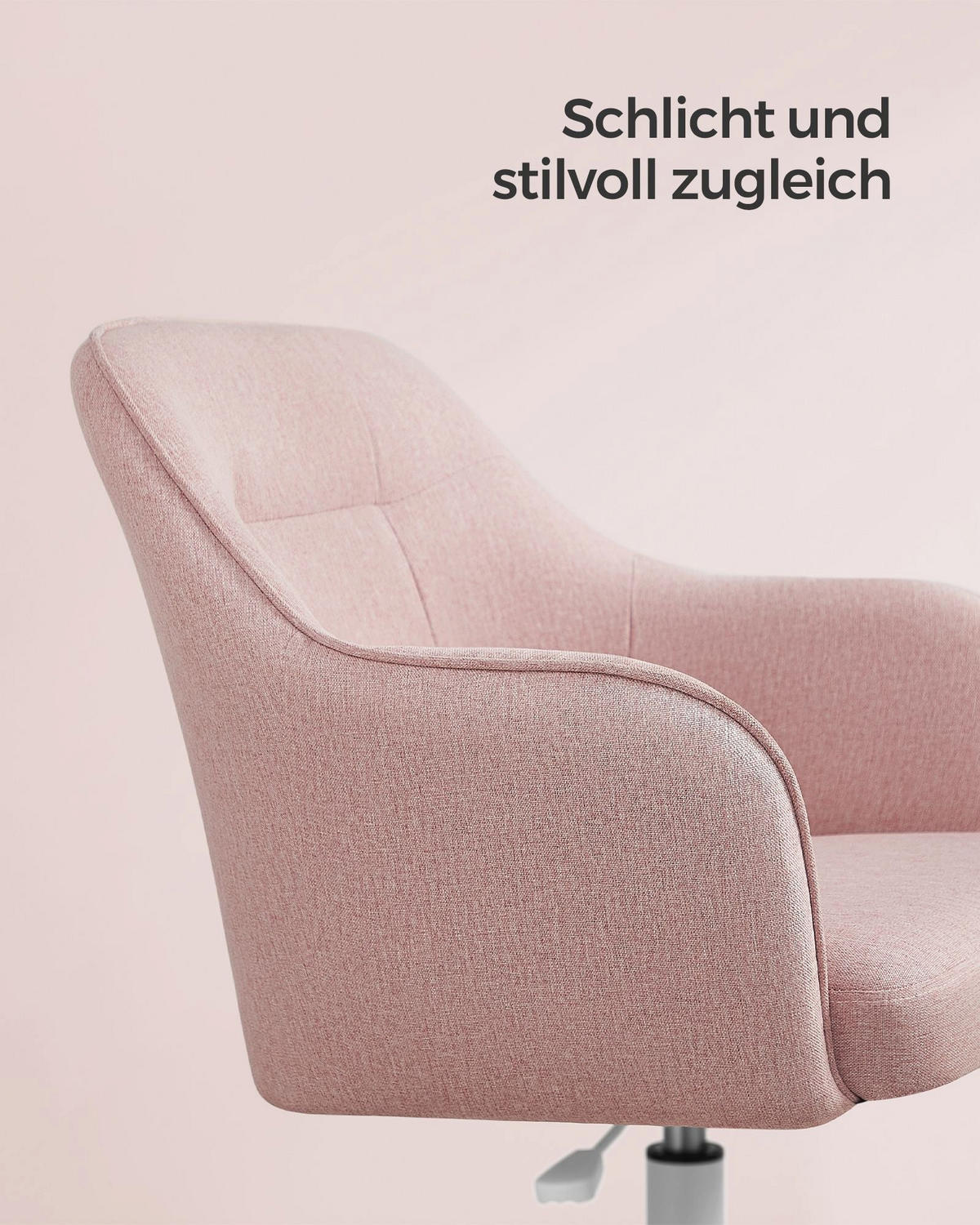 BÜROSTUHL HOBART - Rosa, Holzwerkstoff (65/93/69cm) - Hansiro