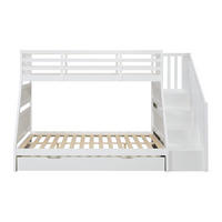 ETAGENBETT - 2 Personen - Holz, Platte - Weiß - - Weiß, Holz (140/190cm) - Vente-Unique