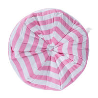 BODENKISSEN rund, rosa-weiß gestreift, Ø 40/15 cm - Rosa, Textil (40/40/15cm) - Homescapes