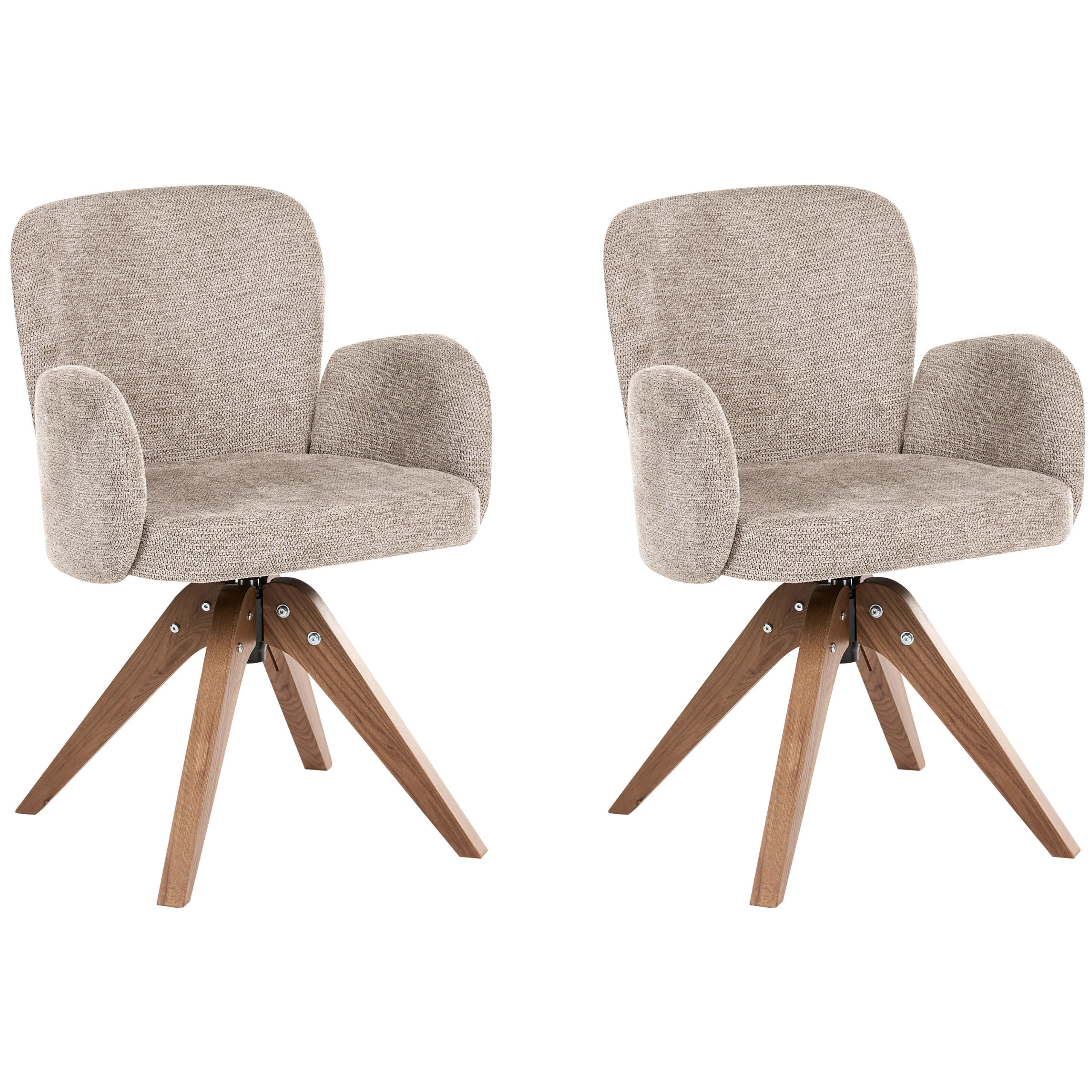 Beliani Esszimmerstuhl Taupe 64x82x70 cm