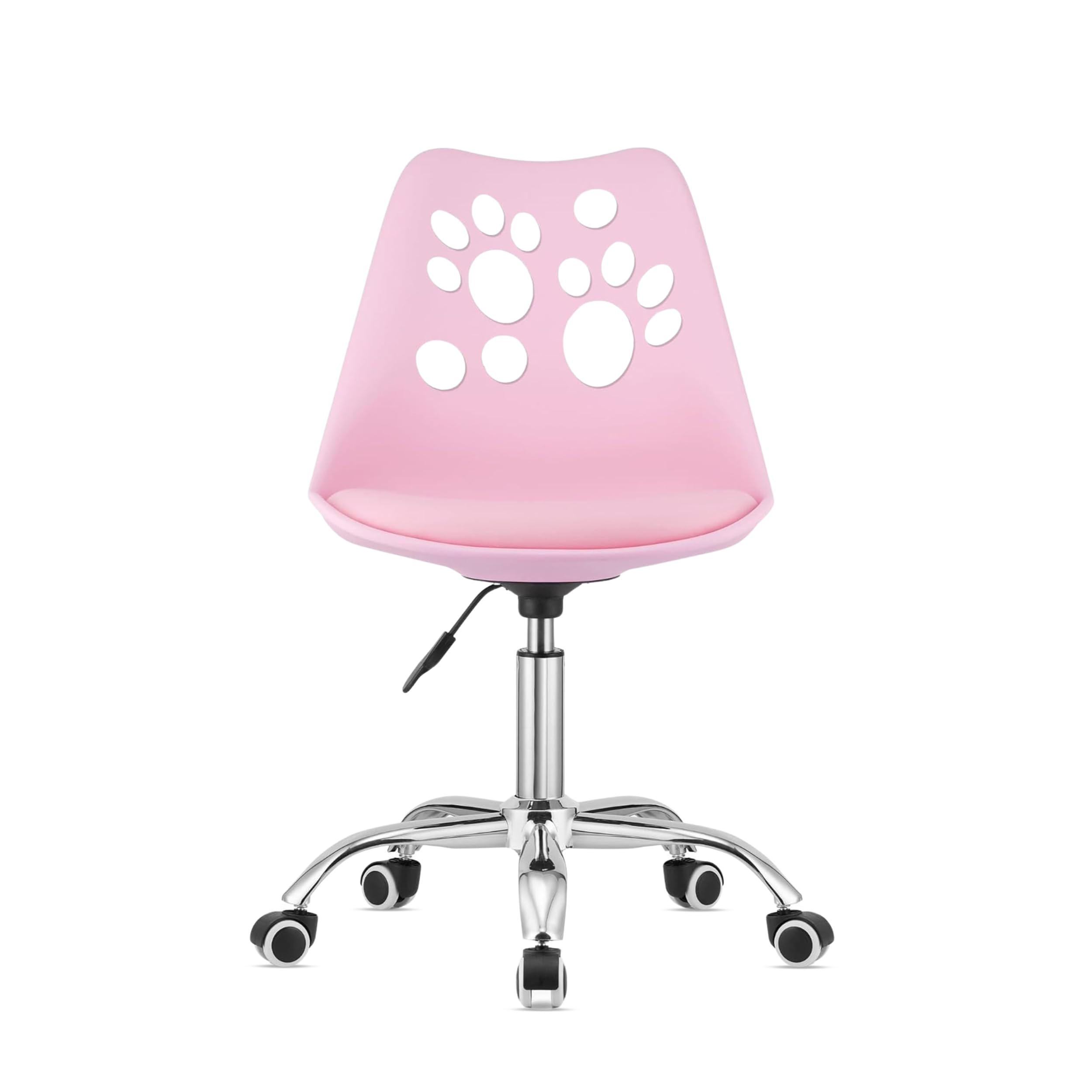 BÜRODREHSTUHL Pink, Höhenverstellbar, Rollen, Ohne Armlehnen, Ergonomisch Für Home Office Und Schlafzimmer - Pink, Textil (51/94/58cm) - Best For Home