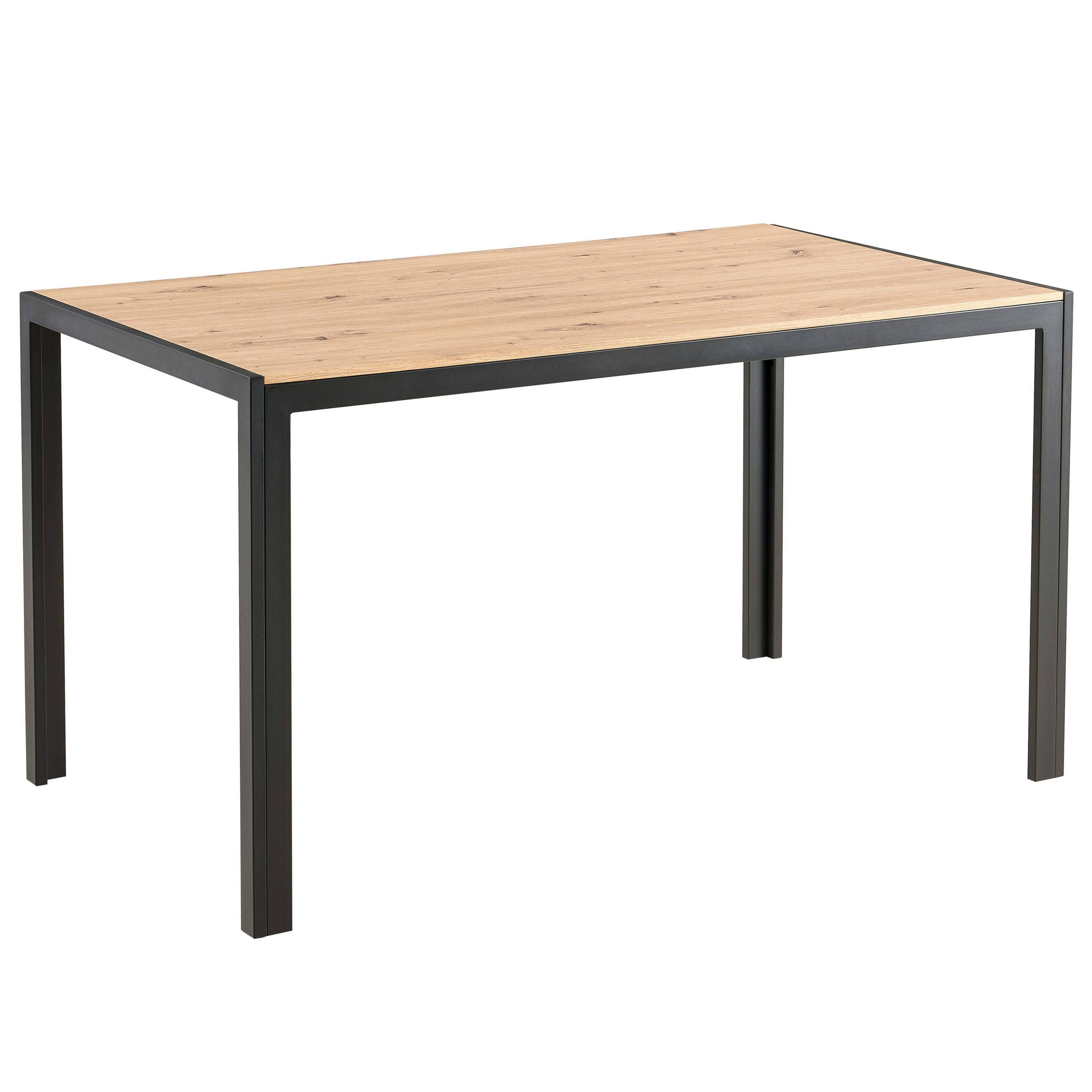 ESSTISCH, schwarz - Schwarz, Holz (140/80/76cm) - Oviala