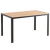 ESSTISCH, schwarz - Schwarz, Holz (140/80/76cm) - Oviala