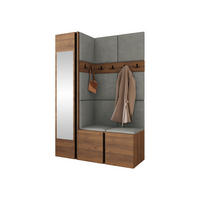 MOBILIER PENTRU HOL Orion X - culoare lemn de nuc/gri, material plastic/compozit lemnos (124/186/46cm) - MIRJAN24