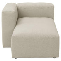 LONGCHAIR Armlehne links Kattrina Flachgewebe creme - Creme, Kunststoff (100/73/160cm) - 58aufmkessel